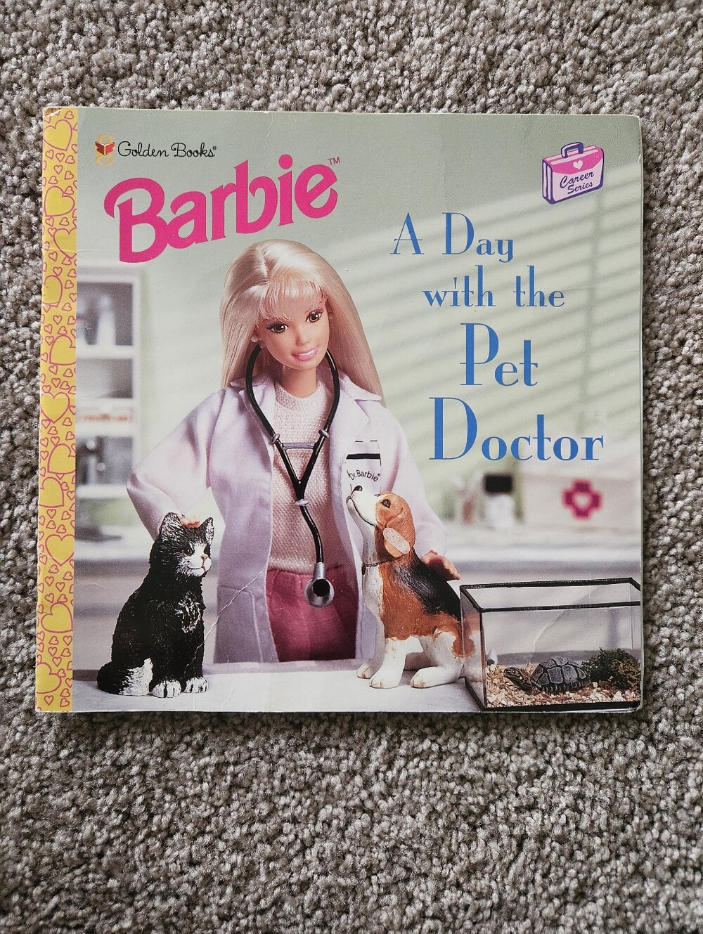 1998 Barbie Golden Books Career Series Pet Doctor